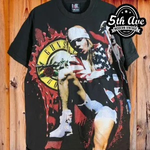 Rebel Rockers Unite: Bootleg Guns N' Roses All-Over Print Single Stitch t shirt Featuring Axl Rose